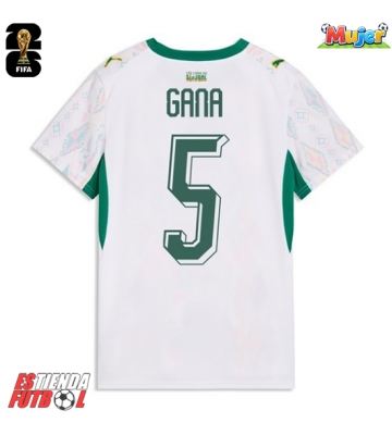 Senegal Idrissa Gueye #5 Primera Equipación Mujer Mundial 2026 Manga Corta